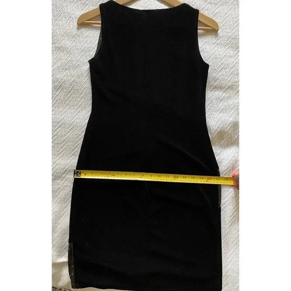 Jessica Vintage Velvet Sequin Bodycon Mini Dress Black Y2K 90's Cocktail Event - Picture 9 of 9